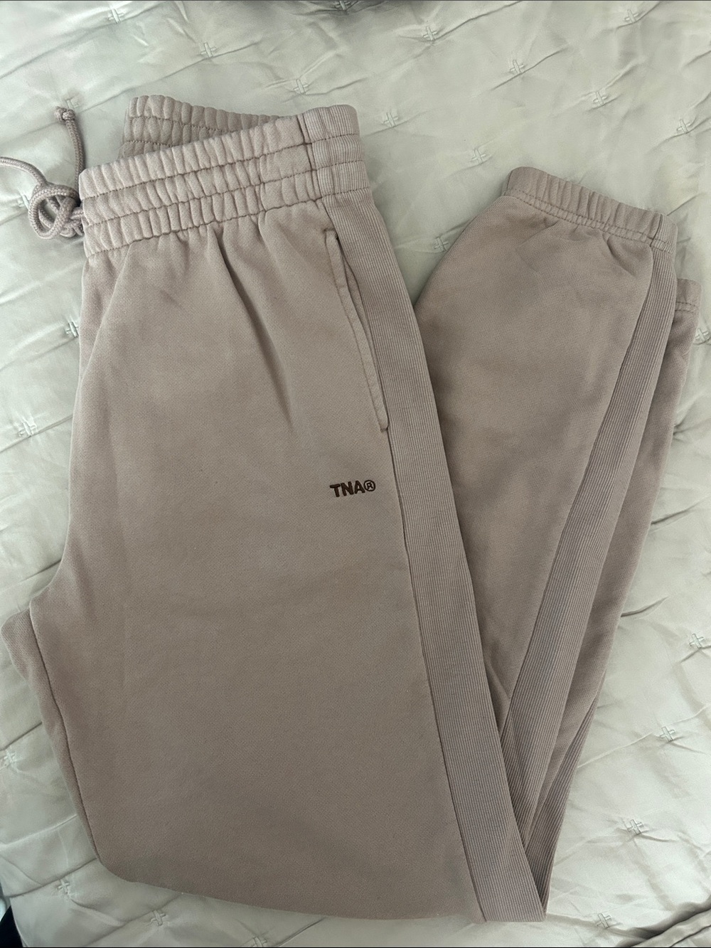 TNA Women’s Terry Fleece Joggers - Neutral Light Taupe